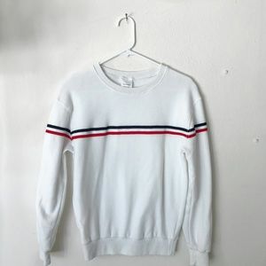White Striped Sweater
